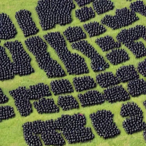 Image similar to millions of black zwerschnatzers in the field