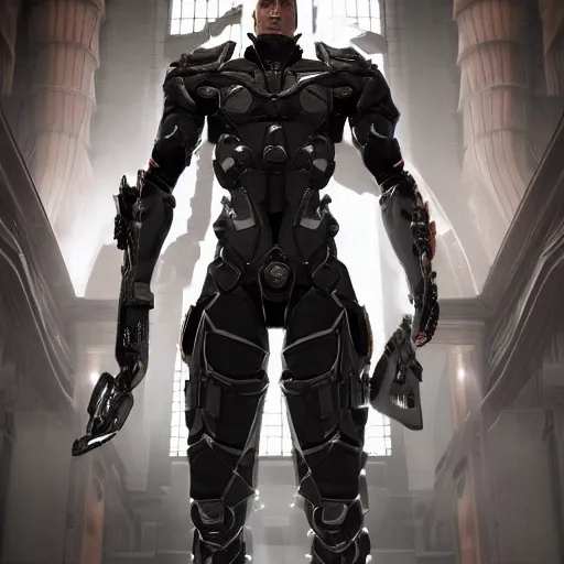 Image similar to Senator Armstrong from Metal Gear Rising: Revengeance in the Senator Chamber