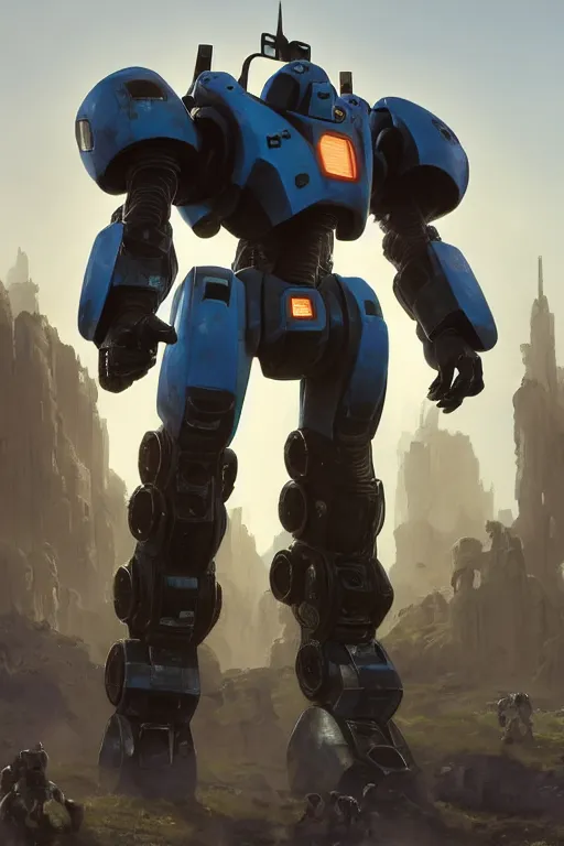 Image similar to mechwarrior 5 : mercenaries mech megaman transformer robot boss tank engine game octane render, 4 k, hd 2 0 2 2 3 d cgi rtx hdr style chrome reflexion glow fanart, global illumination ray tracing hdr fanart arstation by ian pesty by jesper ejsing pixar and disney unreal zbrush central hardmesh