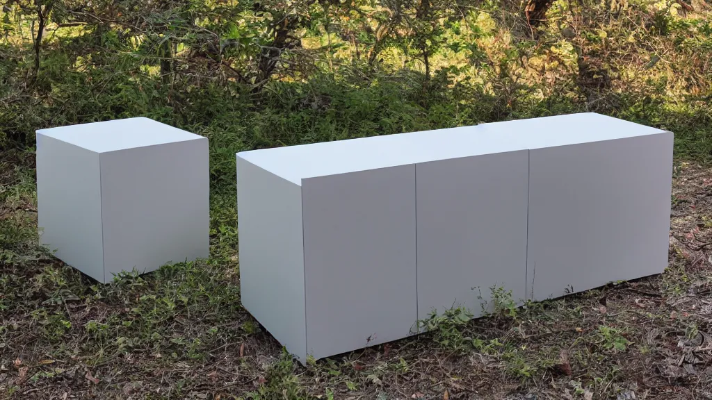 Image similar to postcyberpunk blind credenza cube ( s ) in nature