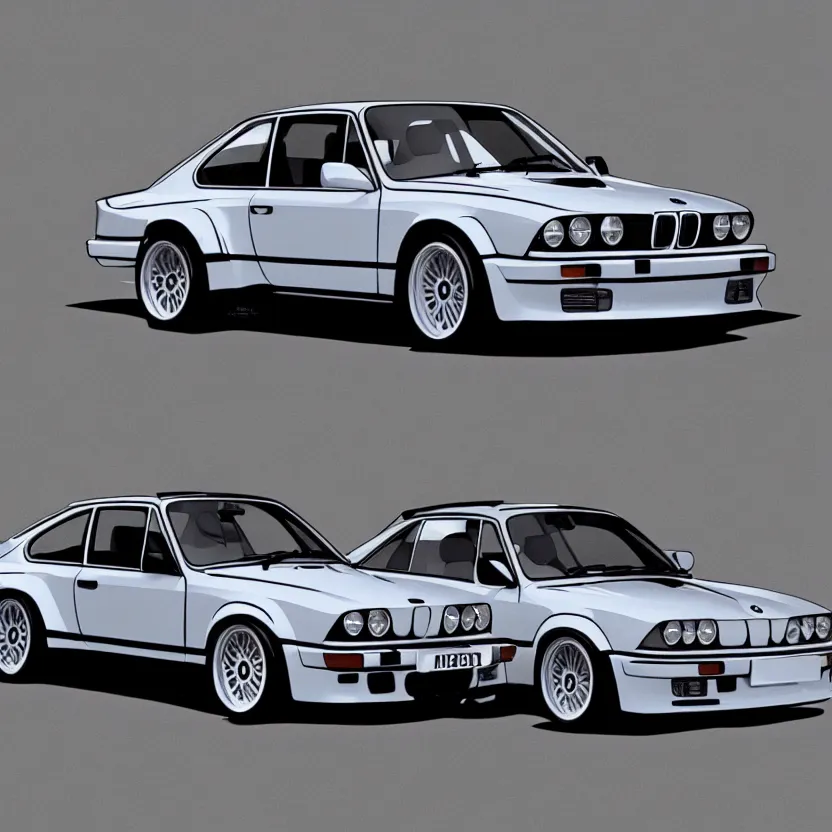 Image similar to bmw e 3 0, porsche 9 1 1, concept art, 4 k