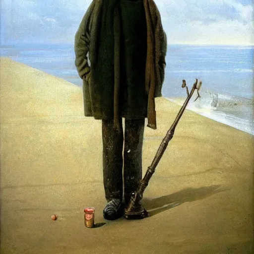 Image similar to painting of sailor hobo hyperrealism vasily vereshchagin