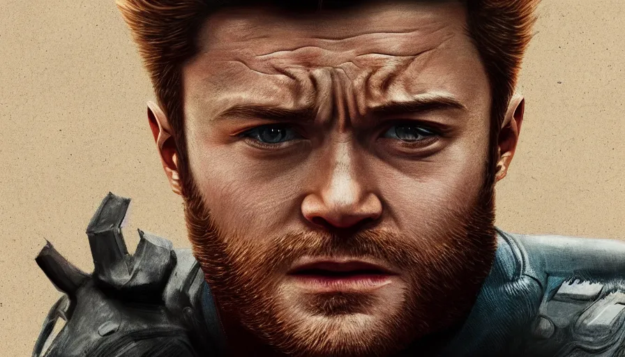 Image similar to taron egerton is wolverine, hyperdetailed, artstation, cgsociety, 8 k