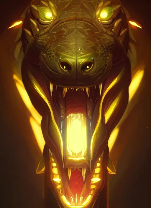 Image similar to symmetry!! portrait of renekton, league of legends, glowing lights!! intricate, elegant, highly detailed, digital painting, artstation, concept art, smooth, sharp focus, illustration, art by artgerm and greg rutkowski and alphonse mucha