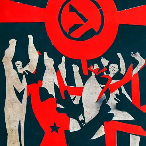 Image similar to communist avengers, constructivism,