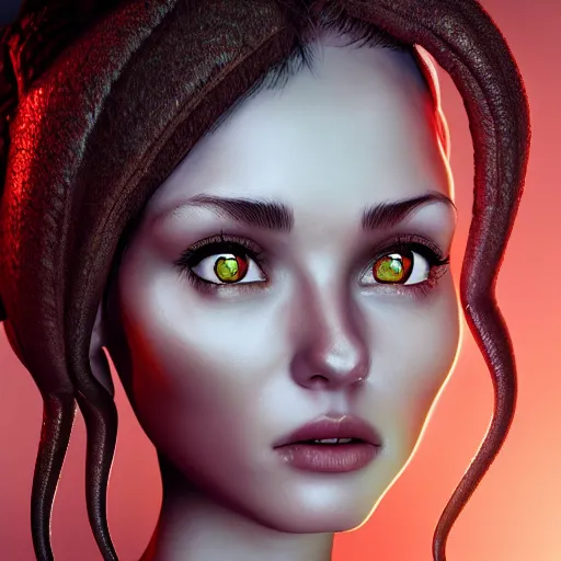 Prompt: beautiful girl with human face and xenomorph body, cute - fine - face, pretty face, realistic shaded perfect face, fine details, 8 k, moody lighting, cinematic lighting,