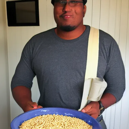 Image similar to Big Man, Big Oatmeal