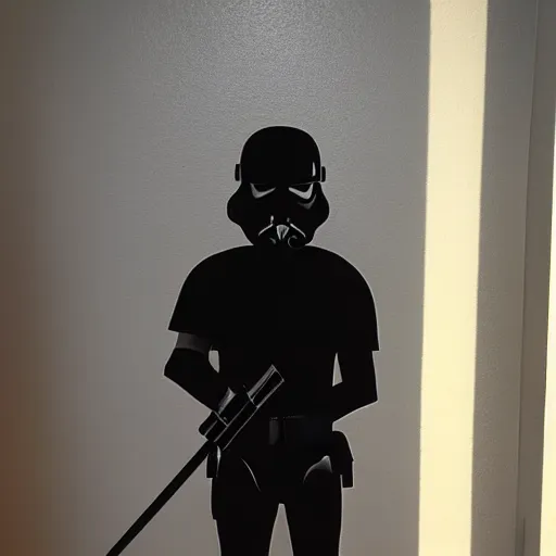 Prompt: a photo of a Shadow Stormtrooper