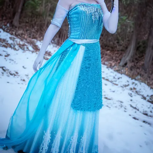 Image similar to angelina julie as elsa from frozen, hd photo