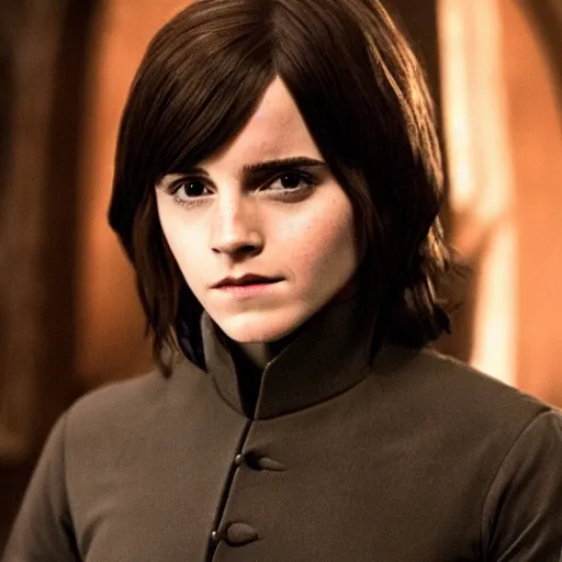 Prompt: Emma Watson as Severus Snape