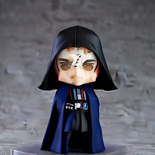 Image similar to nendoroid hooded darth sidious emperor palpatine from star wars, detailed, custom