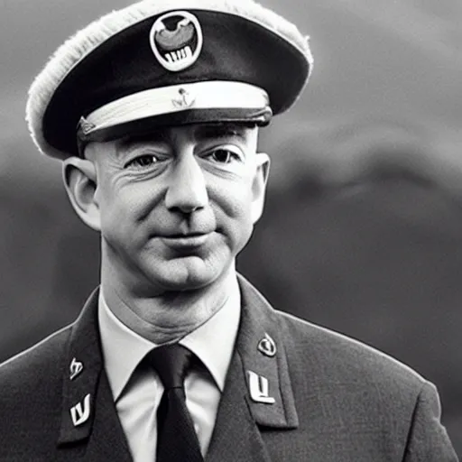 Image similar to jeff bezos as a soldier in ww 2