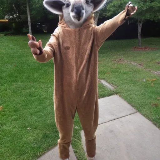 Image similar to kangaroo costume, craigslist photo