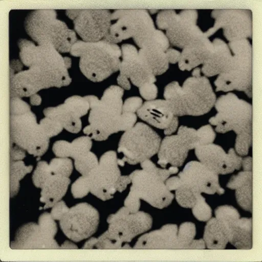 Image similar to pile of lazy toads, beautiful polaroid photo, pinhole, lomography,