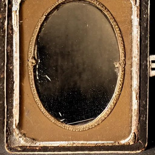 Image similar to tintype photo of a broken mirror