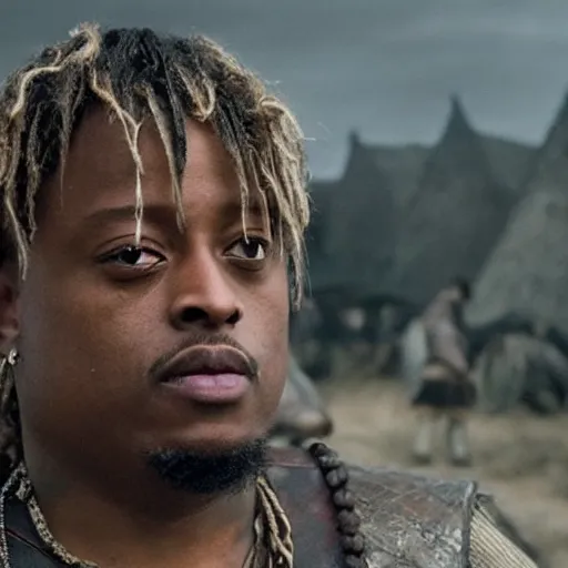 Image similar to juice wrld in Vikings very detailed 4k quality super realistic