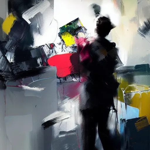 Image similar to artwork by Adrian Ghenie 2020. high resolution high quality detailed