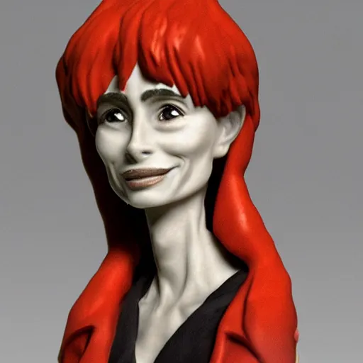 Image similar to rosanna arquette made out of polymer clay detailed sculpture trending on artstation