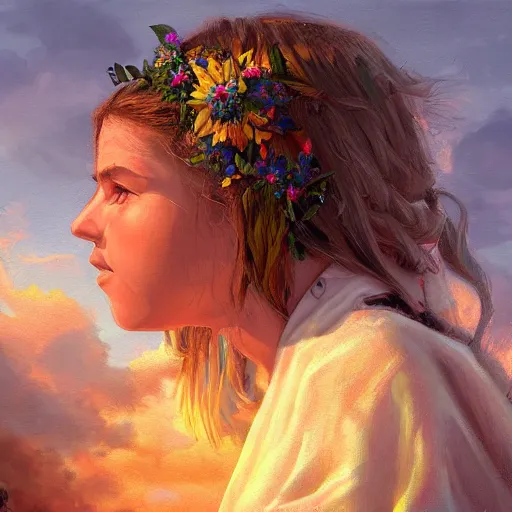 Prompt: midsommar 4, oil painting, ultradetailed, artstation, ultradetailed, digital painting, ultradetailed