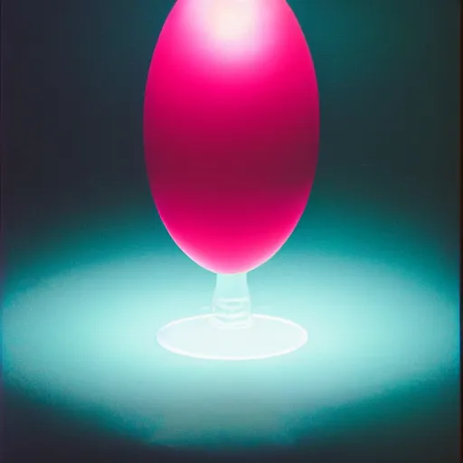 Prompt: annie liebowitz portrait of a plasma energy tron candy glass egg, made up of glowing electric pixels. cinestill