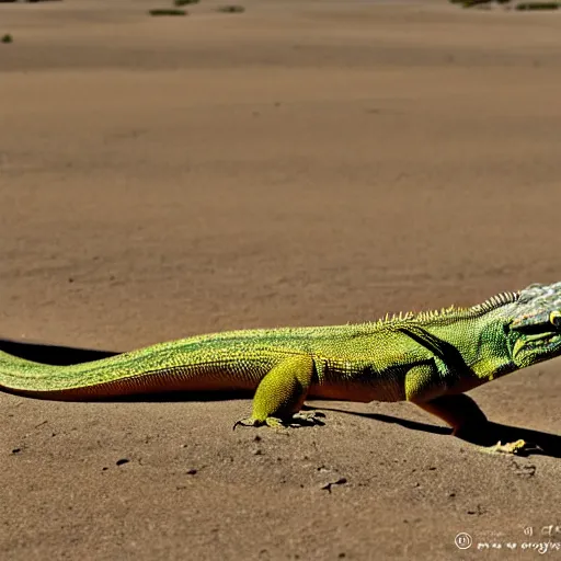 Image similar to <photograph quality=very-high location =new mexico>giant lizard</photograph>