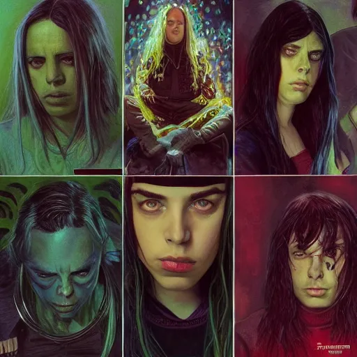 Prompt: Billie Eilish, by Chris Moore, by Mark Brooks, by Donato Giancola, by Victor Nizovtsev, by Rafael Albuquerque