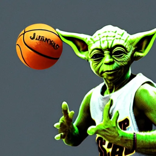 Image similar to lebron james as yoda