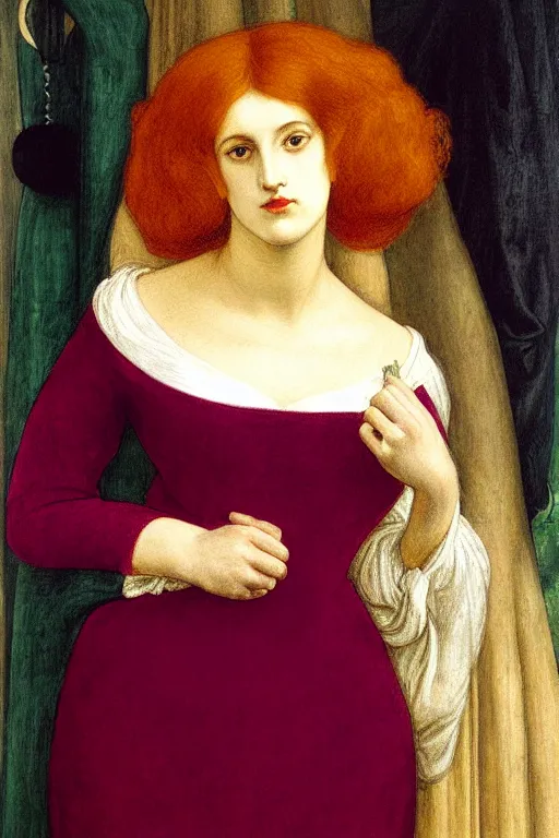 Prompt: lady, painting by rossetti