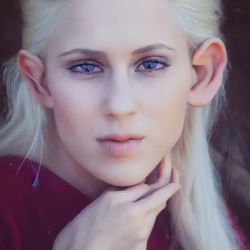 Prompt: a beautiful blonde elvish girl