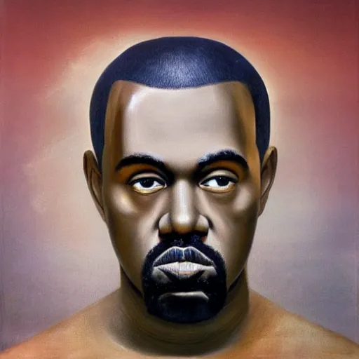 Image similar to portrait of kayne west as god by dali, 8 k