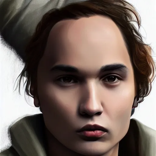 Prompt: full body portrait of Frank Dillane, art by laovaan, shy, adorable, highly detailed, digital painting, artstation, concept art, smooth, sharp focus, illustration