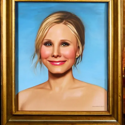 Image similar to beautiful oil painting of kristen bell