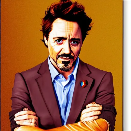 Prompt: portrait of justin trudeau or robert downey junior by greg ruthkowski