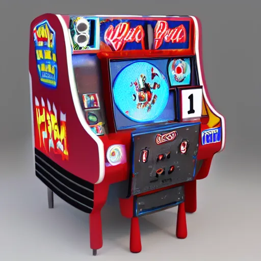Image similar to pee wee herman pinball machine, style of bally's pinball, style of stern pinball, 3 d render, octane render, digital art
