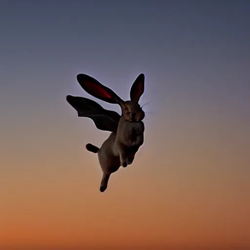 Image similar to a rabbit flying an airplane
