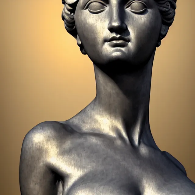 Image similar to old statue greek, young woman, full body, highly detailed, 4 k, hdr, smooth, sharp focus, high resolution, award - winning photo, artgerm, photorealistic