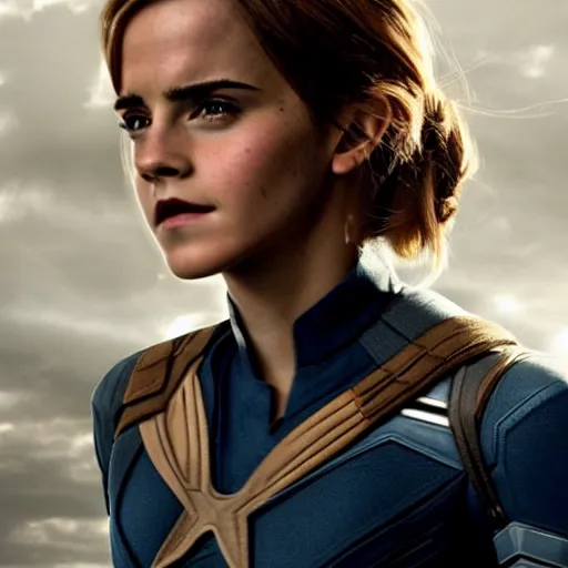 Image similar to emma watson as captain america