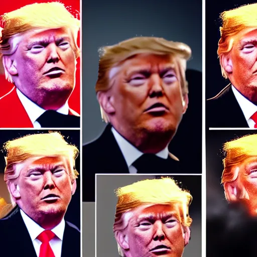 Prompt: Photoshop collage of Trump