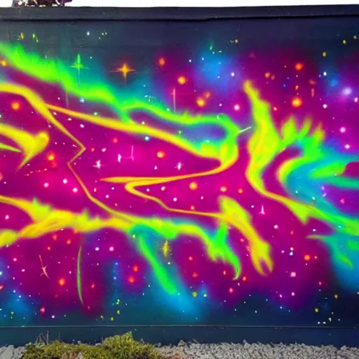 Prompt: intergalactic plasma graffiti