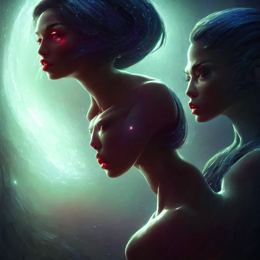 Image similar to epic professional digital art of 👽😍, intriguing, atmospheric lighting, detailed, hdr, 4 k, dorian cleavanger, artgerm, iris van halpern, gil elvgren, best on wlop, pixiv, stunning, gorgeous, much wow, cinematic, masterpiece