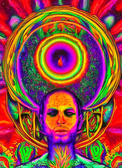 Prompt: dmt powder, psychedelic art, vision quest