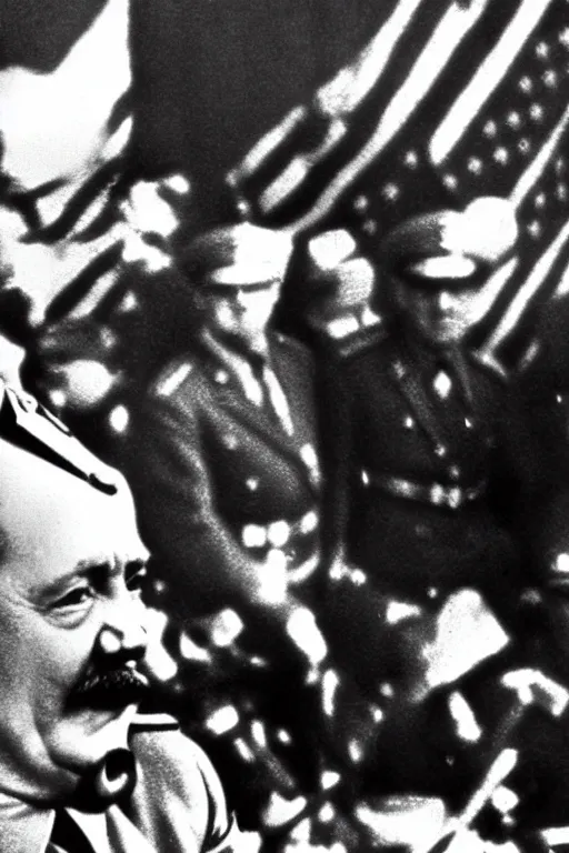 Image similar to half pig half hitler historical photo in color