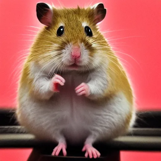 Prompt: “hamster at the gym flexing its humanoid muscles”