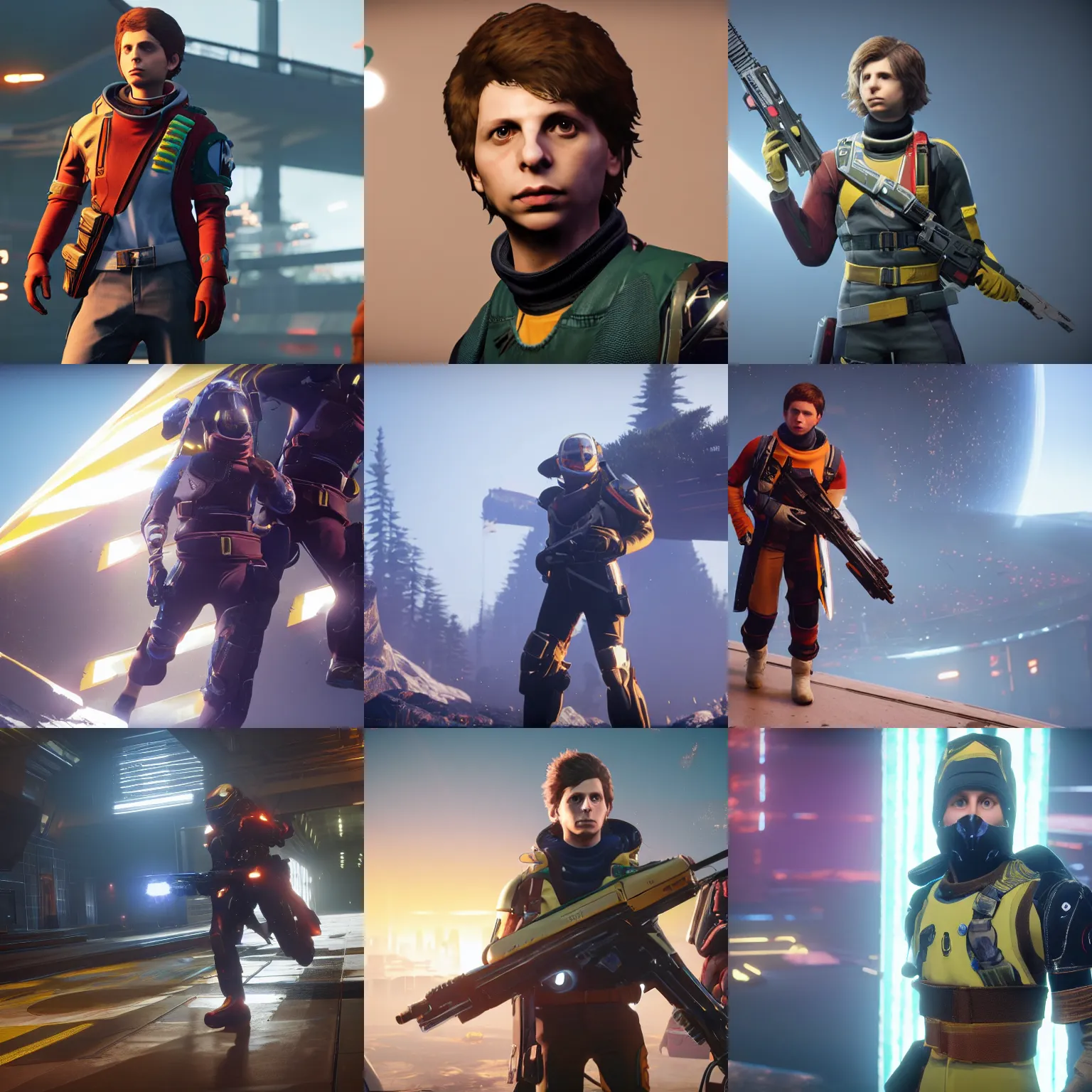 Prompt: michael cera in destiny 2, unreal engine 5 render