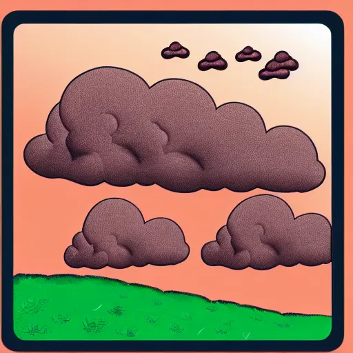 Image similar to chocolate clouds illustration