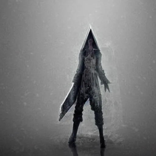 Image similar to White Pyramid head from Silent hill