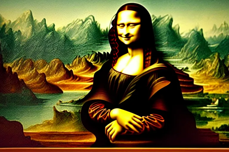 Image similar to mona lisa, fantasy, painting, ultra realistic!!!, clear weather, golden hour, sharp focus