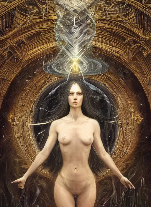 Prompt: album art divine holy dimension spell effect, physically accurate, moody dynamic lighting, very very intricate, very very elegant, highly detailed, digital painting, artstation, HR GIGER, Hieronymus Bosch, Francis Bacon, concept art, smooth, very beautiful, sharp focus, illustration, art by artgerm and greg rutkowski and alphonse mucha
