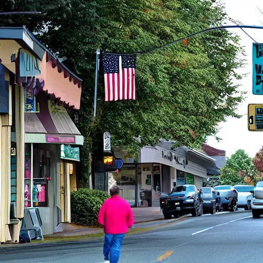 Image similar to bigfoot walking down the street in downtown Bremerton Washington