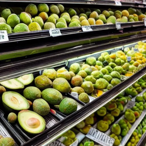 Image similar to a grocery store that only sells avocados